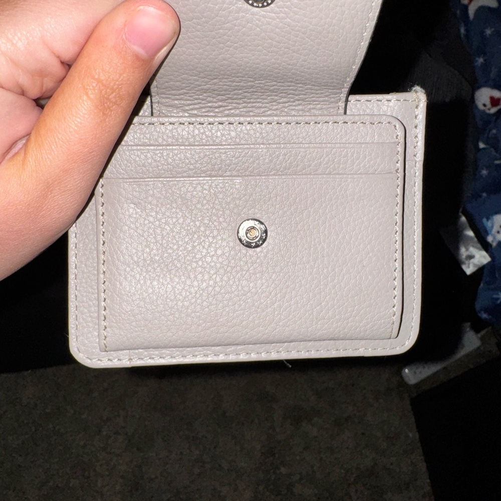 Lodis Gray Leather Card Holder - Picture 3 of 3